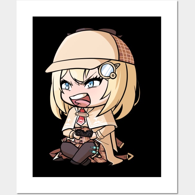 Chibi Amelia Watson - Hololive Wall Art by MangaXai